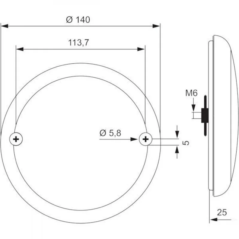 LED Slimline hamburger lamp (*LE) - 15 1 - VC-140D