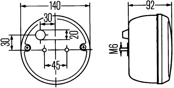 Mistachterlamp Hella (*OL) - 17 1 - 2NE 001 423-011