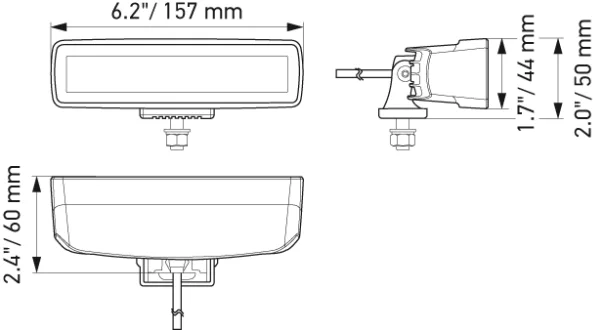 Hella LED-Verstraler - Black Magic Edgeless Mini Lightbar 6.2" - 1600lm - 1fb 358 176 201a - 1FB 358 176-201