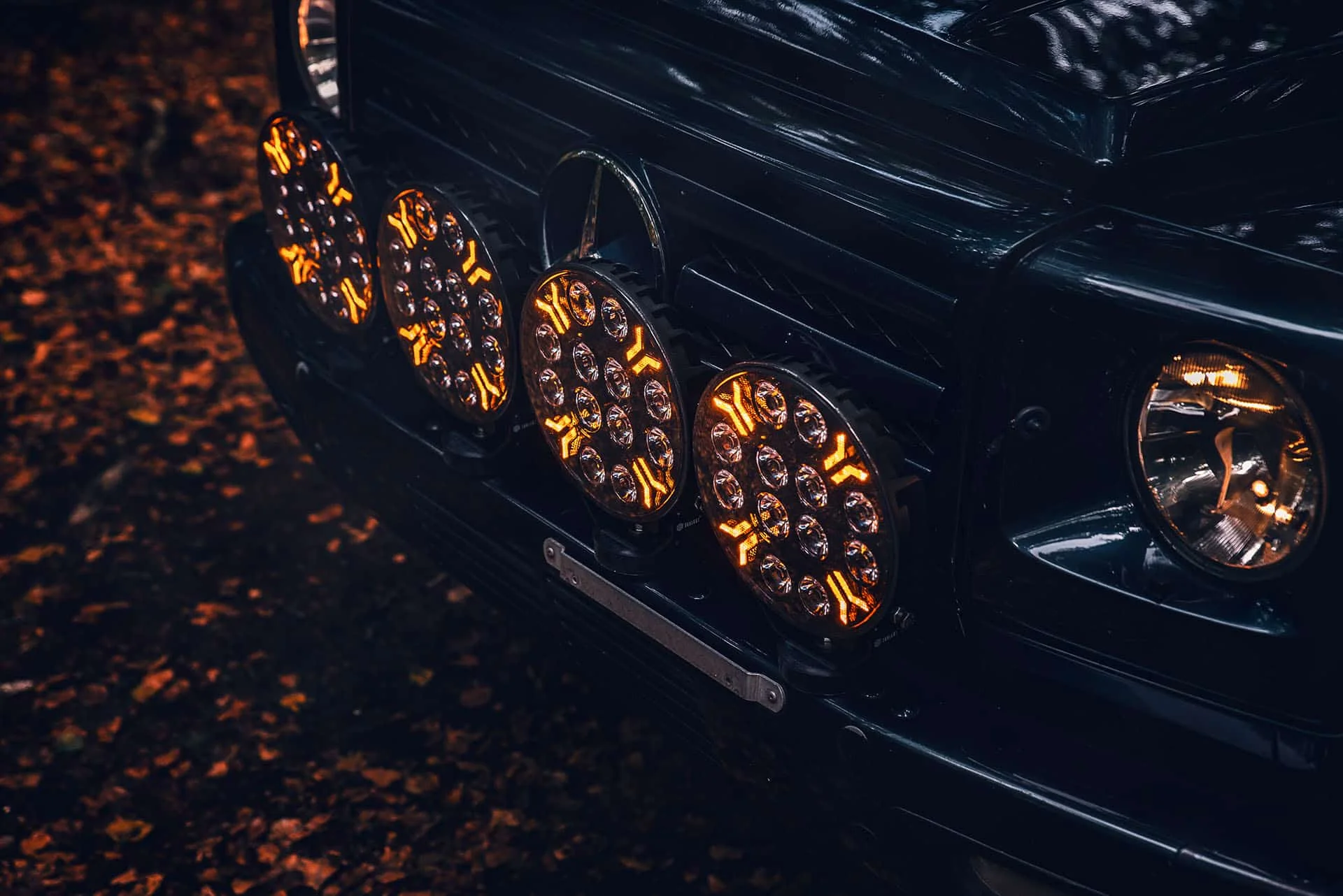 LED Ypsilon 12LED amber-wit met flitser 8000lm - 20 g klasse ypsilon verstraler tralert verkleind - WD-12080.1