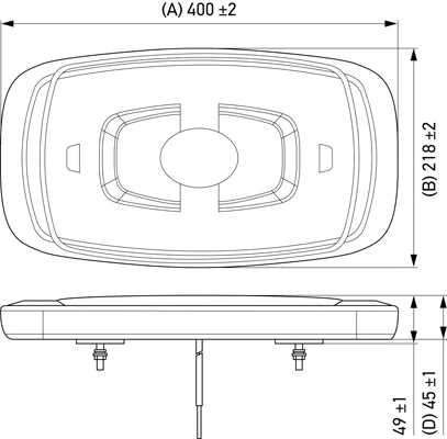 Hella LED-Waarschuwingslicht - Mini Lightbar - 12/24V - Geel - Schroefaansluiting - 2rl 014 565 xxxa - 2RL 014 565-001