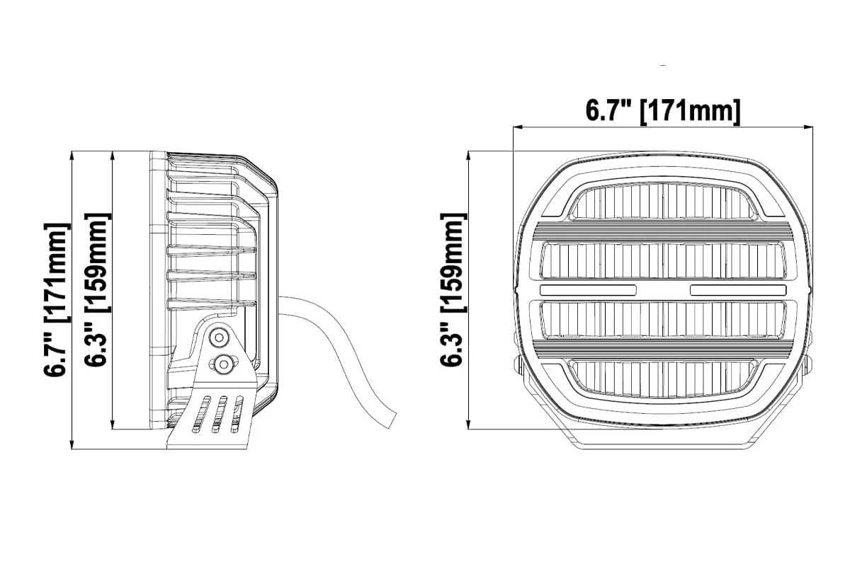 LED verstraler Darklook/black 12-24v / 14.000lm - 52 - WD-13013