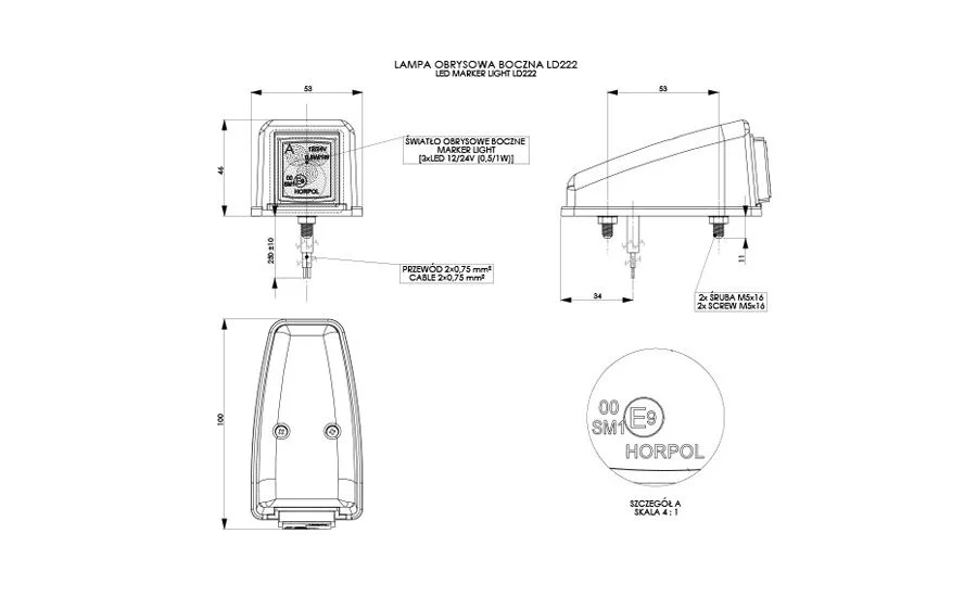 LED toplamp amber 12-24v - 78 2 - MV-3450A