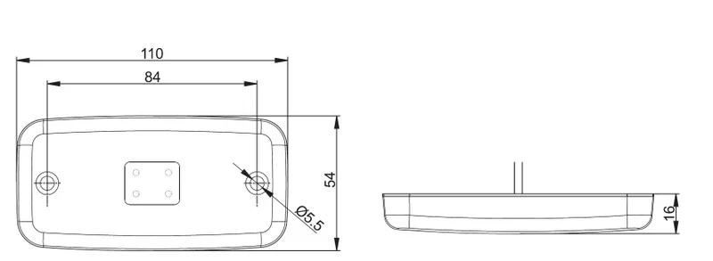 LED markeringslicht amber - 92 1 -  M10MV-600A