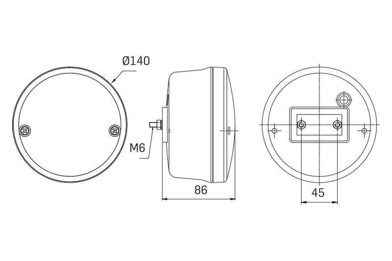 LED ADR achterlicht, heldere lens (*OL) - Led adr heldere lens 5 1 -  VC-5500C