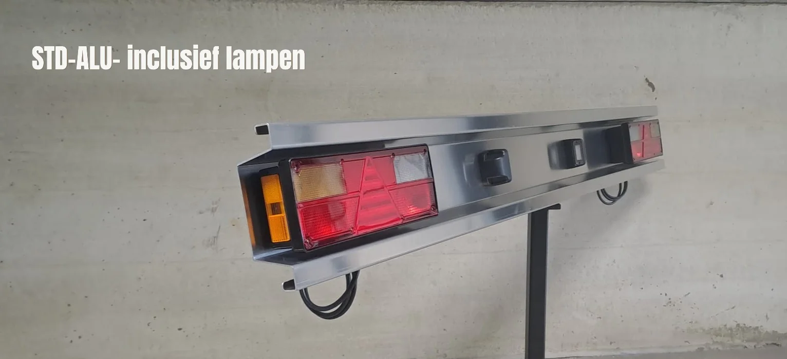 Trailer bumper inclusief lampen - Std bump 2 - Trailer bumper inclusief lampen
