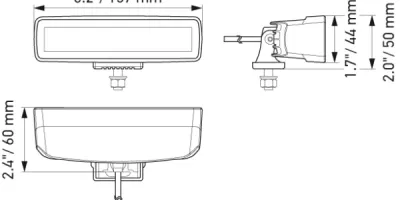 Hella LED-Verstraler - Black Magic Edgeless Mini Lightbar 6.2" - 1600lm - 1fb 358 176 201a - 1FB 358 176-201