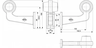 rechts | LED pendellamp | haakse steel | heldere lens | 12-24v - 86 2 -  MB-1012RA