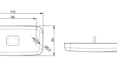LED markeringslicht rood | 12-24v - 92 4 - M10MV-600R