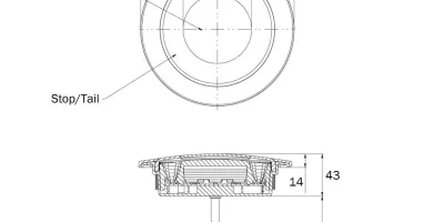 Led rond Rem/knipper/achterlicht - Example ss 40300 1 - SS/40300