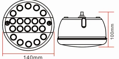 LED mistlicht (*OL) - Hamburger achterlicht aspock tralert 4 4 - 140FSTIM